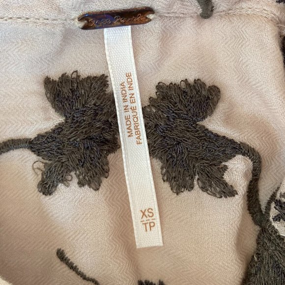 FREE PEOPLE Mirabella Embroidered Top, Petal Combo, XS - Picture 16 of 16